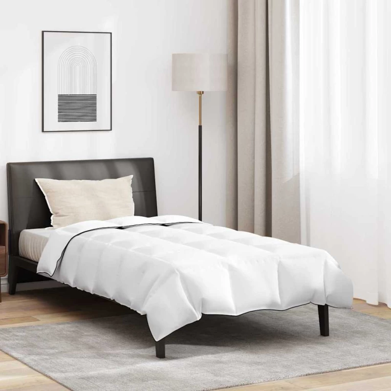 vidaXL Σετ Παπλωμάτων με μαξιλάρι 2 pcs Λευκό 135 x 200 cm Φτέρος