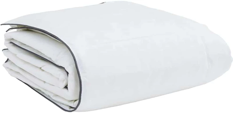 vidaXL Σετ Παπλωμάτων με μαξιλάρι 2 pcs Λευκό 135 x 200 cm Φτέρος