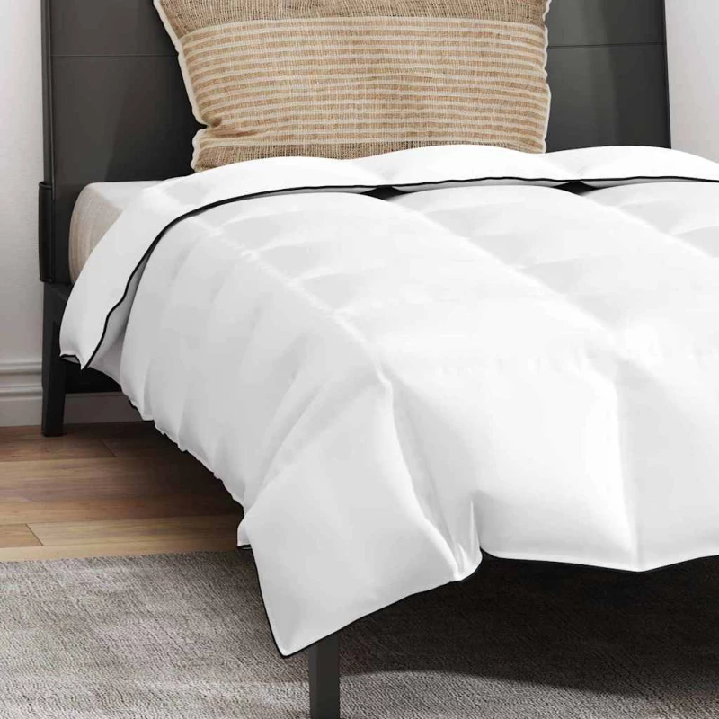 vidaXL Σετ Παπλωμάτων με μαξιλάρι 2 pcs Λευκό 135 x 200 cm Φτέρος