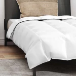 vidaXL Σετ Παπλωμάτων με μαξιλάρι 2 pcs Λευκό 135 x 200 cm Φτέρος