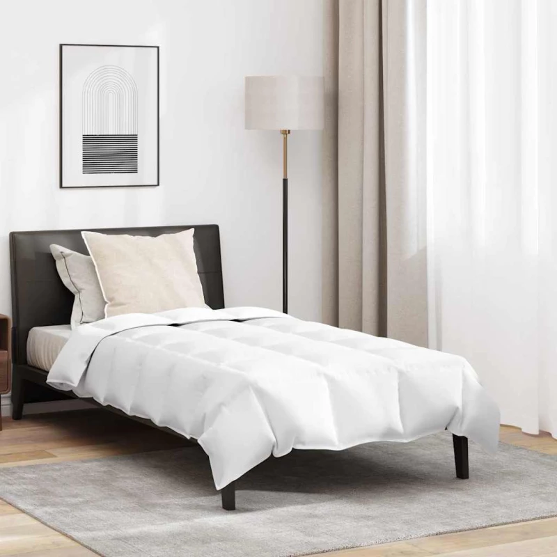 vidaXL Σετ Παπλωμάτων με μαξιλάρι 2 pcs Λευκό 155 x 220 cm Πούπουλο