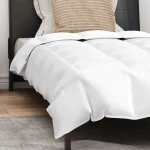 vidaXL Σετ Παπλωμάτων με μαξιλάρι 2 pcs Λευκό 155 x 220 cm Πούπουλο