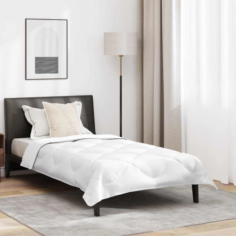 vidaXL Διπλωμένη Κουβέρτα Όλων των Εποχών 2 pcs Λευκό 155 x 200 εκ.