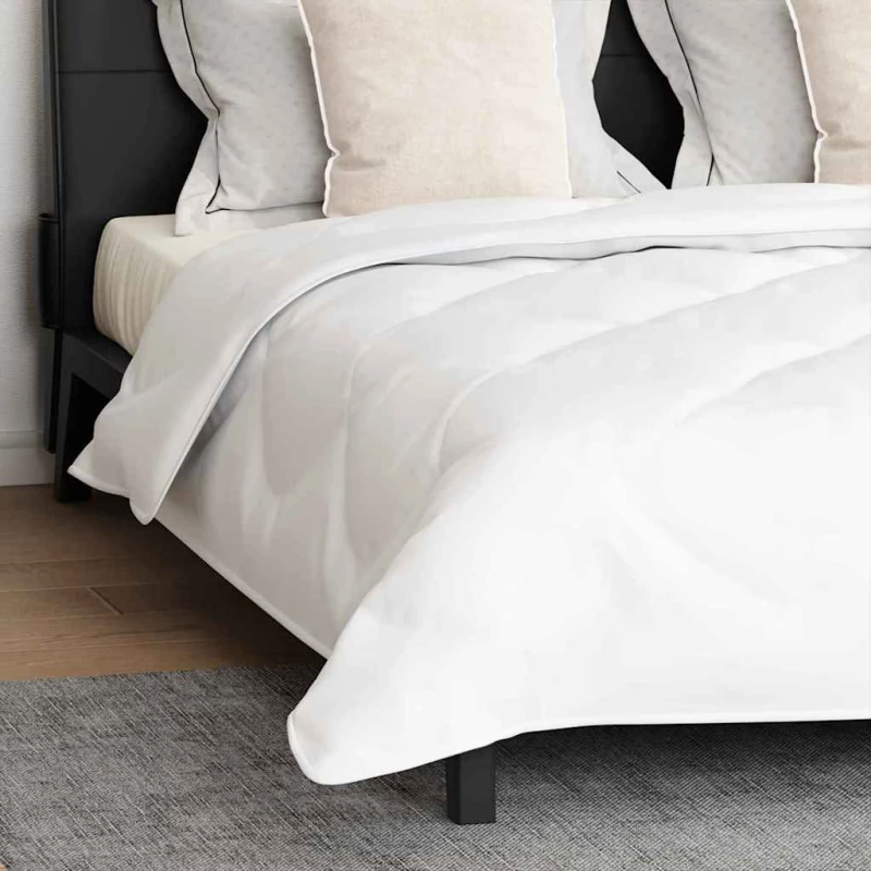 vidaXL Πάπλωμα με μαξιλάρι 3 pcs Λευκό 200 x 200 cm Μικροΐνες
