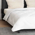 vidaXL Πάπλωμα με μαξιλάρι 3 pcs Λευκό 200 x 220 cm Μικροΐνες