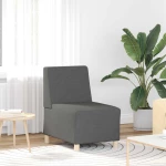 vidaXL Μοναδικός Καναπές χωρίς Χερούλια 2 pcs Σκούρο γκρι