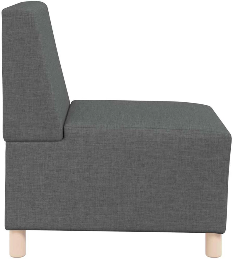 vidaXL Μοναδικός Καναπές χωρίς Χερούλια 2 pcs Σκούρο γκρι