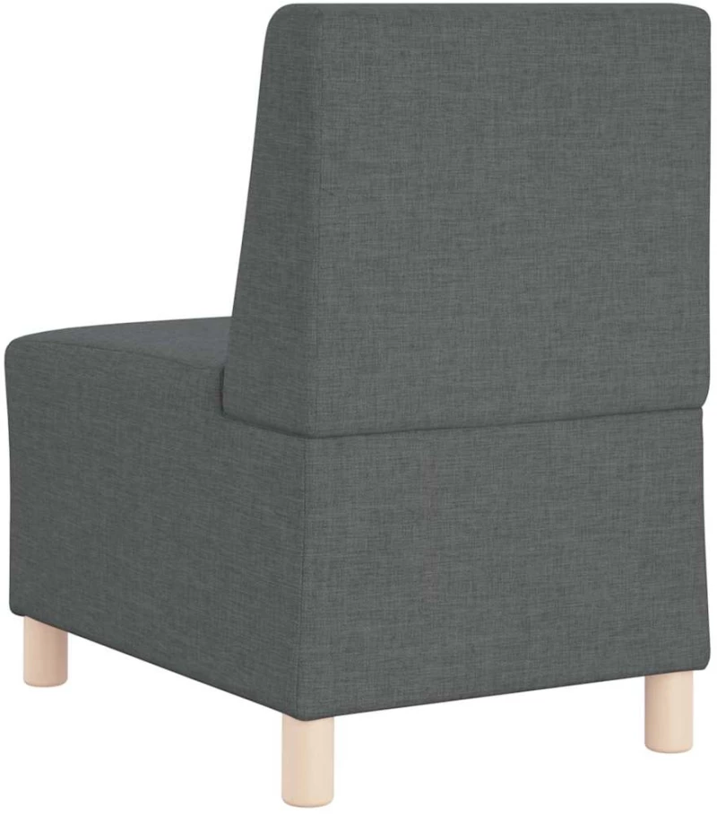 vidaXL Μοναδικός Καναπές χωρίς Χερούλια 2 pcs Σκούρο γκρι