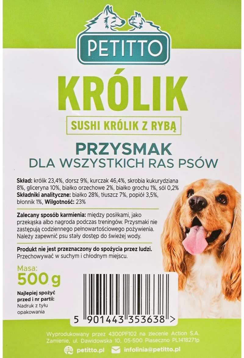 Σνακ για τον Σκύλο Petitto Κουνέλι 500 g
