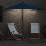 vidaXL Ομπρέλα Κήπου Αζούρ μπλε 294 x 150 x 224 εκ ύφασμα
