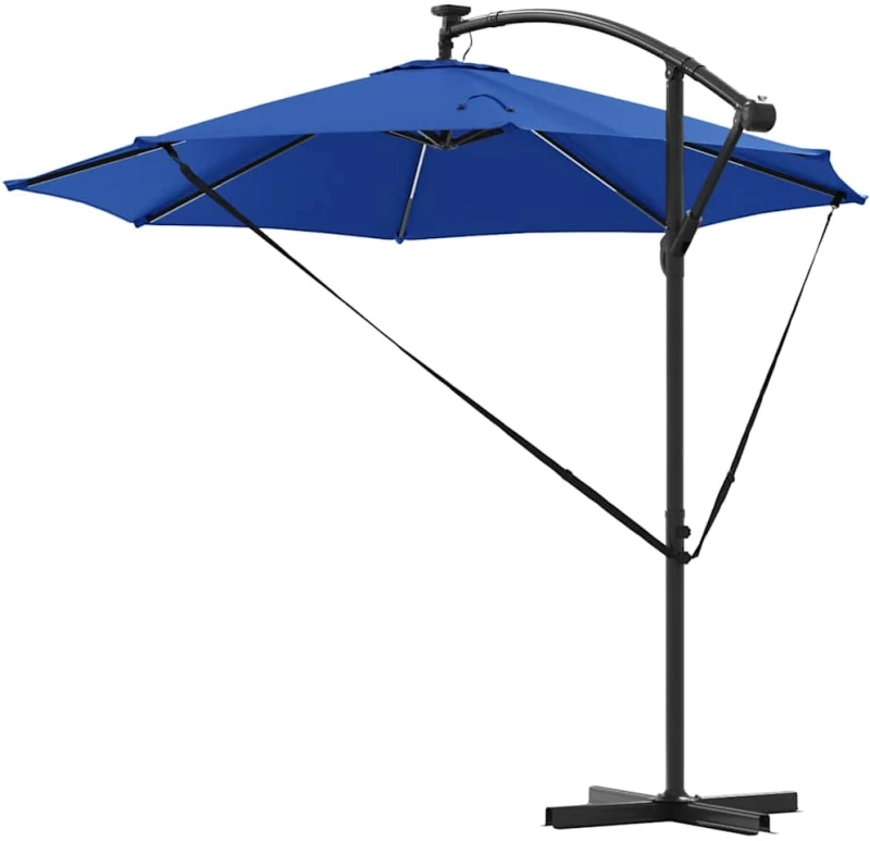 vidaXL Ομπρέλα Cantilever Banana Αζούρ μπλε 294 x 294 x 248 cm