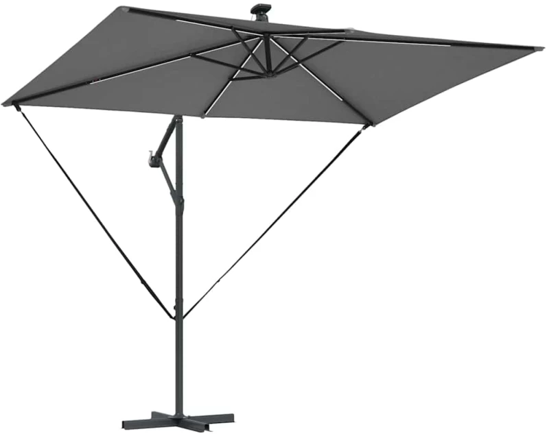 vidaXL Ομπρέλα Cantilever Banana Ανθρακί 294 x 200 x 254 εκ.