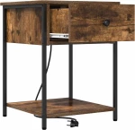 vidaXL Κομοδίνο Καπνιστή δρυς 42 x 41 x 56 εκ. Επεξεργασμένο ξύλο