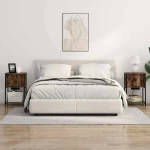 vidaXL Κομοδίνο Καπνιστή δρυς 38 x 31 x 61 εκ Επεξεργασμένο ξύλο