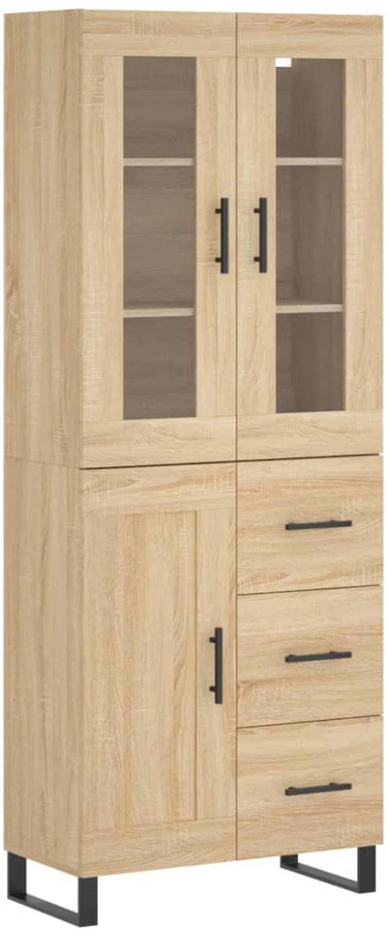 vidaXL Ντουλάπι Sonoma δρυς 69,5 x 34 x 180 εκ. από Επεξεργασμένο Ξύλο