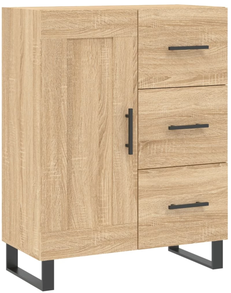 vidaXL Ντουλάπι Sonoma δρυς 69,5 x 34 x 180 εκ. από Επεξεργασμένο Ξύλο