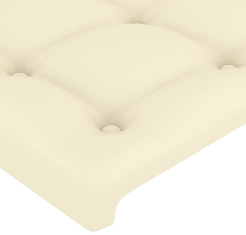 vidaXL Κεφαλάρι με Πτερύγια Κρεμ 93x23x118/128 εκ. Συνθετικό Δέρμα
