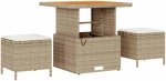vidaXL Σετ Καναπέ Κήπου 8 pcs μπεζ και κρεμ 80 x 80 x 71 cm