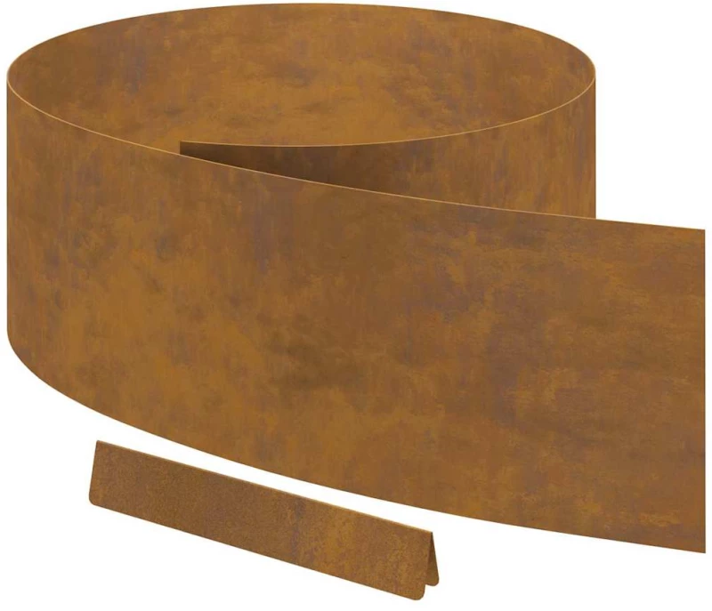 vidaXL Φράχτης Κήπου 4 pcs Σκ rusty 450 x 25 εκ