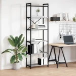 vidaXL Βιβλιοθήκη Γκρι sonoma 60 x 30 x 188 εκ Επεξεργασμένο ξύλο