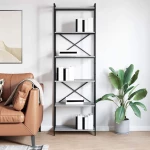 vidaXL Βιβλιοθήκη Γκρι sonoma 60 x 30 x 188 εκ Επεξεργασμένο ξύλο