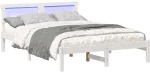 vidaXL Σκελετός Κρεβατιού Λευκό 120 x 190 cm Μασίφ ξύλο πεύκου