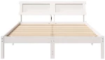vidaXL Σκελετός Κρεβατιού Λευκό 120 x 190 cm Μασίφ ξύλο πεύκου