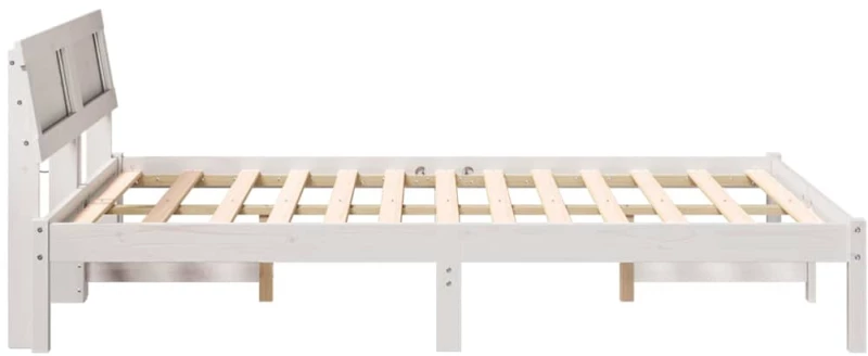 vidaXL Σκελετός Κρεβατιού Λευκό 120 x 190 cm Μασίφ ξύλο πεύκου