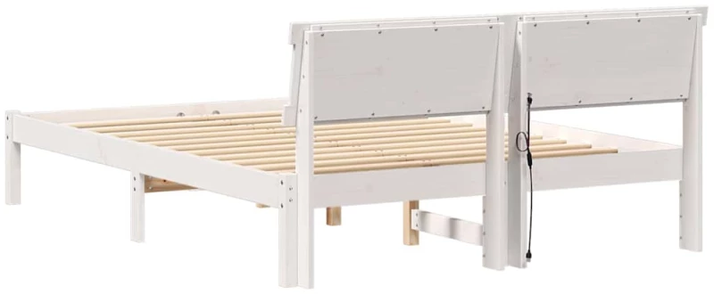 vidaXL Σκελετός Κρεβατιού Λευκό 120 x 190 cm Μασίφ ξύλο πεύκου