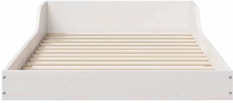 vidaXL Σκελετός Κρεβατιού Λευκό 90 x 200 cm Μασίφ ξύλο πεύκου