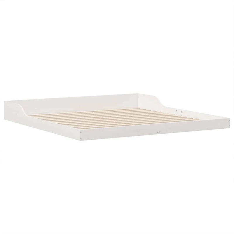 vidaXL Σκελετός Κρεβατιού Λευκό 200 x 210 cm Μασίφ ξύλο πεύκου