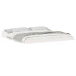 vidaXL Σκελετός Κρεβατιού Λευκό 200 x 210 cm Μασίφ ξύλο πεύκου