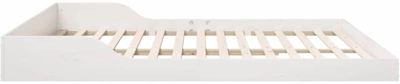 vidaXL Σκελετός Κρεβατιού Λευκό 200 x 210 cm Μασίφ ξύλο πεύκου