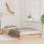 vidaXL Κρεβάτι δαπέδου Καφέ 80 x 200 cm Μασίφ ξύλο πεύκου