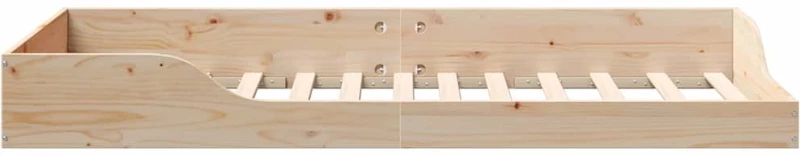 vidaXL Κρεβάτι δαπέδου Καφέ 80 x 200 cm Μασίφ ξύλο πεύκου