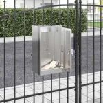 vidaXL γραμματοκιβώτιο Μαύρο 30 x 23 x 55 εκ. Ανοξείδωτο ατσάλι