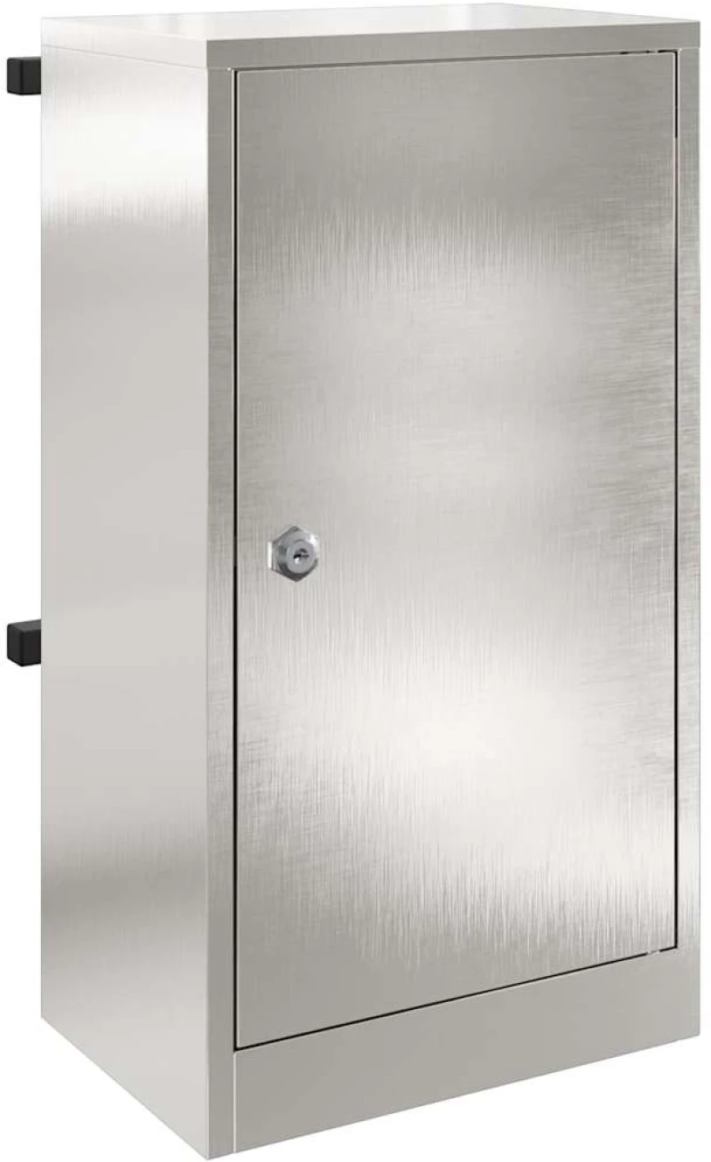 vidaXL γραμματοκιβώτιο Μαύρο 30 x 23 x 55 εκ. Ανοξείδωτο ατσάλι