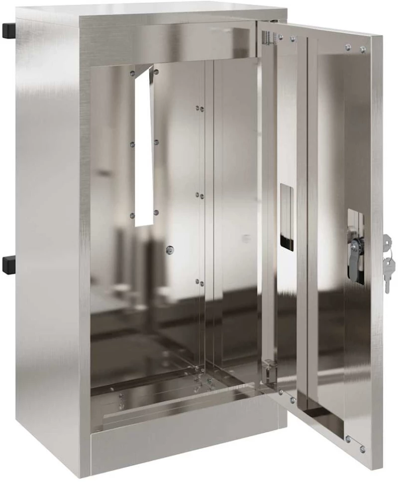 vidaXL γραμματοκιβώτιο Μαύρο 30 x 23 x 55 εκ. Ανοξείδωτο ατσάλι