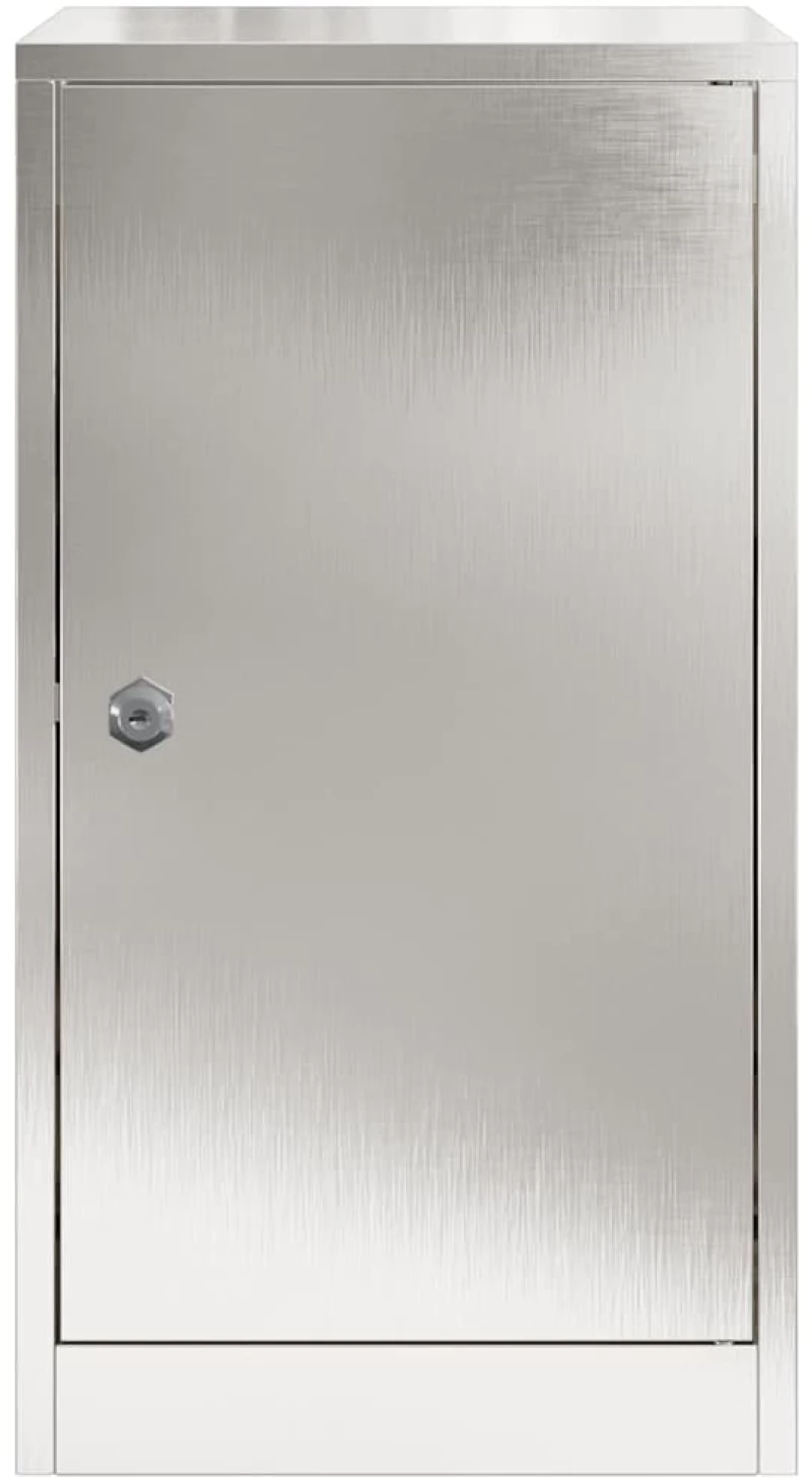 vidaXL γραμματοκιβώτιο Μαύρο 30 x 23 x 55 εκ. Ανοξείδωτο ατσάλι