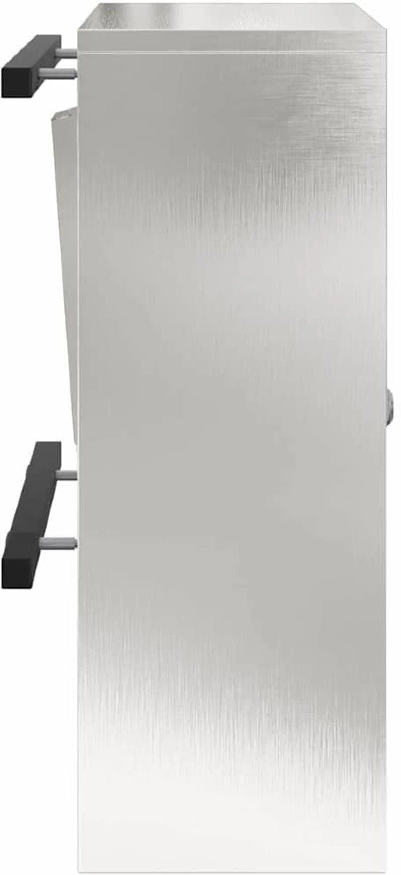 vidaXL γραμματοκιβώτιο Μαύρο 30 x 23 x 55 εκ. Ανοξείδωτο ατσάλι