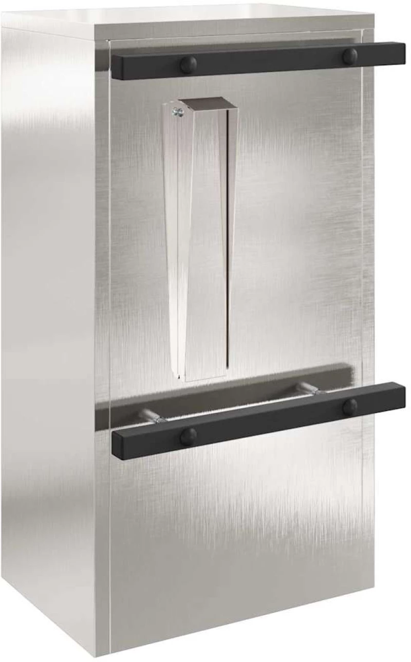 vidaXL γραμματοκιβώτιο Μαύρο 30 x 23 x 55 εκ. Ανοξείδωτο ατσάλι