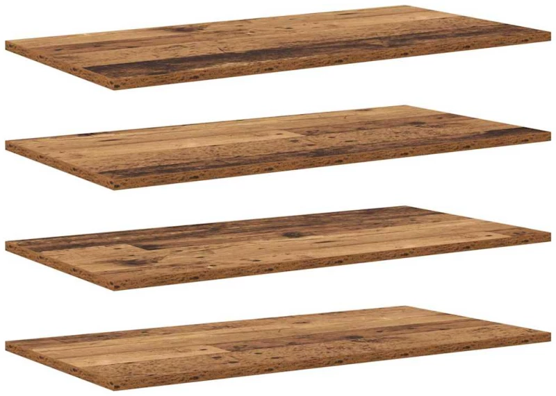 vidaXL Ράφι Βιβλίων 4 pcs Καφέ 80 x 40 x 1.5 cm Επεξεργασμένο ξύλο