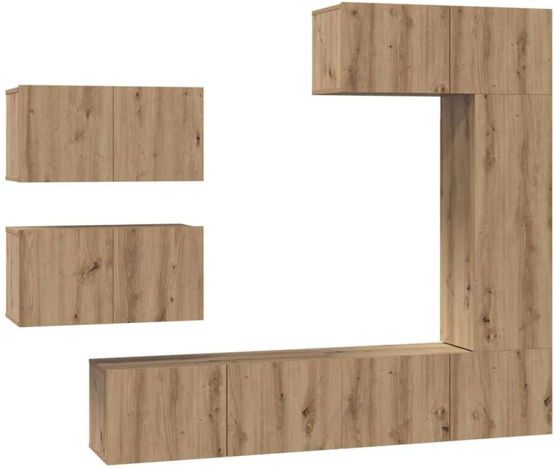vidaXL Σετ επίπλου τηλεόρασης 6 pcs artisan δρυς 30.5 x 30 x 90 cm