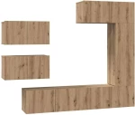 vidaXL Σετ επίπλου τηλεόρασης 6 pcs artisan δρυς 30.5 x 30 x 90 cm