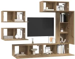 vidaXL Σετ επίπλου τηλεόρασης 6 pcs artisan δρυς 30.5 x 30 x 90 cm