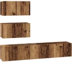 vidaXL Σετ επίπλου τηλεόρασης 4 pcs Παλαιό ξύλο 80 x 30 x 30 εκ