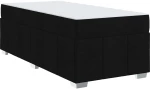 vidaXL Σκελετός Κρεβατιού με στρώμα Μαύρο 90 x 190 cm ύφασμα