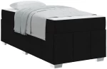 vidaXL Σκελετός Κρεβατιού με στρώμα Μαύρο 90 x 190 cm ύφασμα