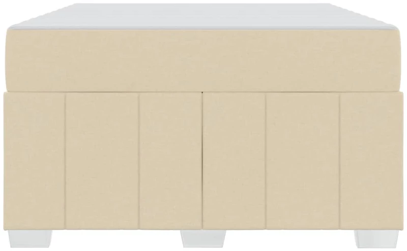 vidaXL Σκελετός Κρεβατιού με στρώμα Κρεμ 120 x 200 cm ύφασμα