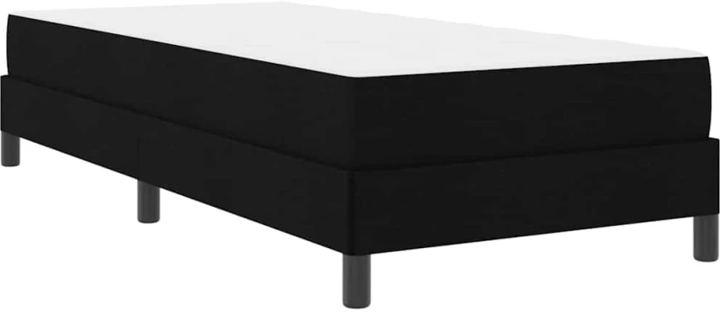 vidaXL Κρεβάτι με ελατήρια με στρώμα Μαύρο 90 x 190 cm ύφασμα